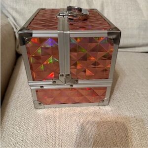 Holographic Storage Box with Silver Accents